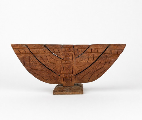 Vintage holz menora - vintage, 7-armig
