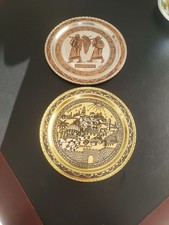 2 Wandteller Platte Kupfer